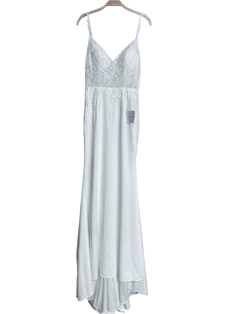 New Lulu's Bridal Infinite Adoration Ivory Beaded Embroidered Lace Wedding Dress